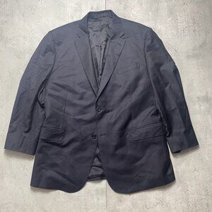 Ermenegildo Zegna Italy Blue Pinstripe‎ Blazer Suit Jacket Coat 100% Wool Sz 46